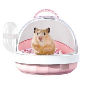 Cage Hamster,YouYuer Hamster Accessoire,Transporteur pour Hamster,Transport pour Petits Animaux,Cage De Voyage Portable pour Petits Animaux,Cages Sortante pour Gerbille,Hérisson (YouYue, neuf)