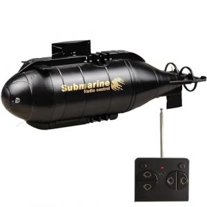 HUAJUN Mini sous Marin Télécommandé Enfant, 6 Canaux 2,4 Ghz RC Bateau étanche Lumière LED Rotation à 360°, Jouet Aquatique Télécommandé pour Piscine D'été Enfants, Cadeau Enfants 6 à 12 Ans, Noir (Trusted Pet Products, neuf)