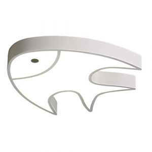 DENGJIN Plafonnier créatif en forme de poisson à LED, plafonnier de dessins animés avec abat-jour en acrylique pour chambre, jardin d'enfants, chambre garçon fille, chambre d'enfants, lumière trichrom (Dengjin Shop, neuf)