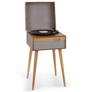 Auna Platine Vinyle Bluetooth avec Haut-Parleur, Tourne-Disque 33 Tours, Cha&icirc;ne HiFi, Lecteur Vintage, &Eacute;metteur et R&eacute;cepteur Bluetooth (Electronic-Star-FR, neuf)