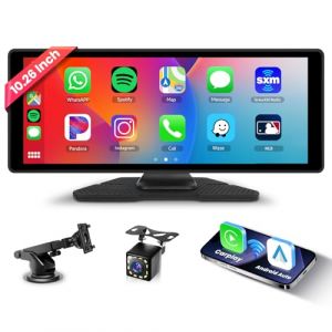 Carplay sans Fil et Android Auto, Hodozzy 10,26 Pouces Portable Autoradio Bluetooth avec IPS Ecran Tactile, Carplay Ecran avec Lien Miroir/Commande Vocale/AUX/USB+Caméra de Recul… (Hodozzy, neuf)