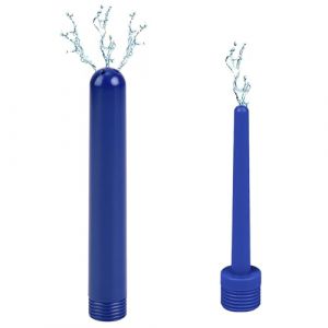 Buse de douche à lavement Kit d'accessoires de douche à l'eau propre Buse de douche à lavement, 5.11 in. long, 0.74 in. large, avec 5 trous, Bleu (Funny Steel Factory, neuf)