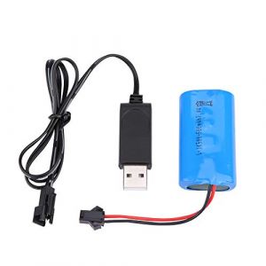Batterie 7.4 V, Batterie RC 7.2 V 500mAh Batterie Rechargeable Rechargeable Rechargeable 7.4V 500mAh avec C&acirc;ble USB RC Car Chargeur de Batterie pour la Voiture WPL/Crawler RC (Soumery, neuf)