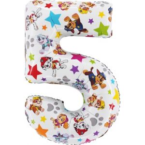 Toyland® 26 Pouces Paw Patrol Numéro Foil Balloon - Ballons de Fête pour Enfants - Numéro 1-6 Disponible (NUMÉRO 5) (Balloon Shop, neuf)