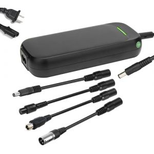 Xietongpo 29.4V 2A Chargeur pour Batterie Lithium 24V, Chargeur Rapide Trottinette Électrique et Vélo Électrique avec 5 Connecteurs DC5521 DC5525 3Pin-XLR Xiaomi 8mm (Xietongpo-fr, neuf)