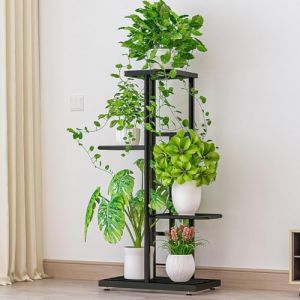 Lidzopas &Eacute;tag&egrave;re d'angle &agrave; 4 niveaux pour plantes d'int&eacute;rieur, 53 cm, grande &eacute;tag&egrave;re d'angle en m&eacute;tal pour plantes, salon, jardin, balcon, chambre (Beaufanilight, neuf)