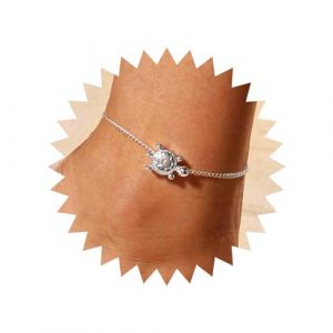 Aneneiceera Chaîne De Cheville Tortue Boho Minuscule Bracelet De Cheville En Argent Tortue D'été Plage Chaîne De Pied Bijoux De Mariage Pour Femmes Et Filles (Aneneiceera-EUR, neuf)