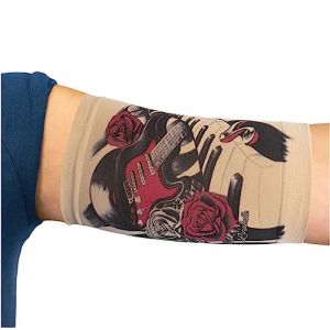 Linphelle Manchon Bras en Microfibre pour Picc Line - Manchette Bras en tissu respirant et design, idéal pour PICC, Glucometre pour glycémie, Tatouage ou Blessures, Musique, Taille 1 (Mediksan, neuf)