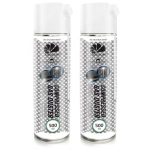 AABCOOLING Home&Office gas Duster Bombe Air Sec 2x500ml vaporisateurs d'air Comprimé pour appareils de Nettoyage à air Comprimé, Dépoussiérants Puissants, Équipement de Nettoyage K1 (AAB Seller FR, neuf)