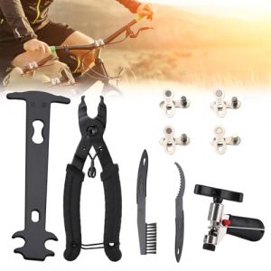 Derive Chaine Velo,Kit D'outils de Chaîne de Vélo,Pince Attache Rapide Chaine Velo,Dérive-chaîne et Jauge Chaîne,Outil de Réparation de Chaîne de Vélo pour 6,7,8,9,10,11 Vitesses (QiaoQiHOUSE, neuf)