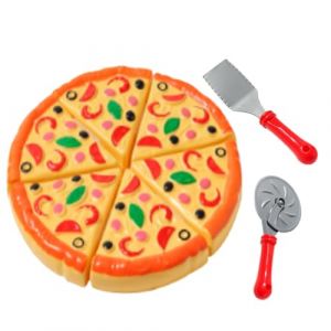 Pizza Jouet - Jouez &agrave; la Cuisine, &agrave; la Nourriture Amusante | Kit de Pizza Jouet cr&eacute;atif Cutting, Game de pr&eacute;tendent du Chef imaginatif, Plateau de Restauration cr&eacute;atif, Simulation de Pizza Jouet pour (zhenzhong0619, neuf)