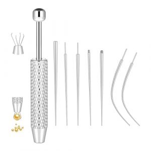 AstraGlam Ensemble de Pince &agrave; Piercing 8 Pi&egrave;ces, 16G 18G &Eacute;carteur Insertion, Outil de Manipulation de Billes de Piercing, Accessoirepour Oreille et Nez (AstraGlam, neuf)