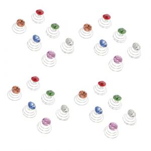 OSALADI Lot de 60 Pinces &agrave; Cheveux en Spirale pour Mariage Strass Accessoires Cheveux pour Mari&eacute;e Taille Standard Couleur Al&eacute;atoire Maintien Ferme &Eacute;pais ou Fins Usage Couleur Al&eacute;atoire (Original MJW, neuf)