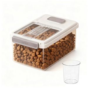 GOURDBRO Boite Croquette Chien 10KG - Conteneur &agrave; Croquettes Herm&eacute;tique pour Chien et Chat avec Verre Doseur - Bo&icirc;te de Stockage pour Nourriture et Friandises (ZHONGXIN-EU, neuf)
