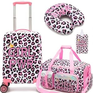 HTgroce Valise Enfants Rigide en ABS Sac de Voyage pour Enfants Sac de Sport Enfant - 4 Roues - Poign&eacute;e Extensible, Valise Trolley Bagage (Lldaily EUR, neuf)