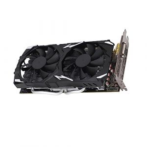 Carte Graphique RX 580, Carte Graphique 8 Go GDDR5 avec GPU 1284 MHz, 60 Hz 4K, PCI Express 3.0, 2 Ventilateurs de Refroidissement, Carte Graphique de Jeu pour CAO 3D, CAM, Vidéo et édition D'images (Qinqinzi, neuf)