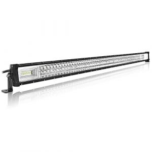 Willpower Barre LED 132cm 52'' 675W Rampe LED Spot et Flood Bar a LED 12V 24V Étanche Projecteur LED Longue Portée Feux Phare de Travail LED pour 4x4 Voiture Camion Tracteur Quad Bateau (YZ-EU, neuf)