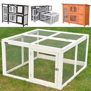 nanook Cage enclos clapier, Enclos ext&eacute;rieur - Extension pour clapier &agrave; Lapins Jumbo - abri ext&eacute;rieur - Blanc - 96 x 100 x 55 cm (nanook-shop, neuf)