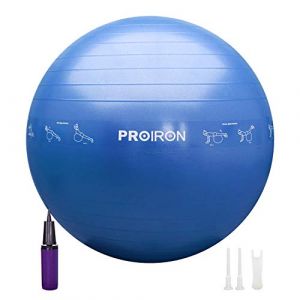 PROIRON Balles d'exercices Fitness Tr&egrave;s &eacute;pais avec mouvements de Yoga, 55CM 65CM 75CM Swiss Ball, Ballon de Gym avec Pompe Rapide, Anti-&eacute;clatement et Anti-d&eacute;rapant Yoga Ball, Bleu Violet Rose (Regent Fitness, neuf)