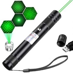 Pointeur Laser Vert Jouets Interactifs pour Chats Et Chiens, 2025 Jouets éLectriques Intelligents pour Les Exercices De Formation par Laser Pointeur sans Fil Rechargeable pour (Green, 1) (Tinarer, neuf)