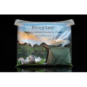 Recharges pour Toilettes Bivvy Loo - Sacs de Doublure pour Toilettes Portables - Sacs de Toilette de Camping - 40 lingettes, 12 Sacs de Doublure et 12 sachets de Poudre de Gestion des d&eacute;chets (CarpLife Products Ltd, neuf)