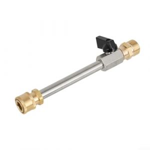 GLFLOW Rallonge de nettoyeur haute pression en acier inoxydable avec connexion filetée M22/14 pour un nettoyage amélioré (shunshunyi, neuf)