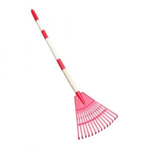 Yulokdwi R&acirc;teau &Agrave; Feuilles 14 Dents en Forme D'&Eacute;ventail | R&acirc;teau &agrave; Gazon avec Manche Long,Balai avec Manche Ergonomique pour Jardin Camping Ext&eacute;rieur Graviers Pelouse (Yulokdwi, neuf)