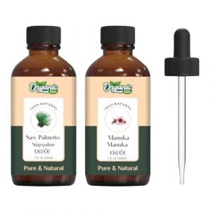Organic Zing Combo d'huile : Saw Palmetto (Serenoa repens) - 30 ml et huile de manuka (Leptospermum scoparium) - 30 ml/1,01 fl oz (24x7healthstore, neuf)