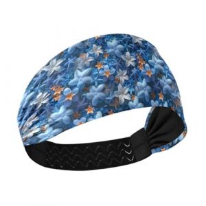Bandanas tendance pour femme avec motif &eacute;toile et fleur bleu saphir, d&eacute;coration moderne, &eacute;vacuation de l'humidit&eacute;, bandanas extensibles pour femme, pour basket-ball, basket-ball, basket-ball, cintas (Tiger Eagle, neuf)