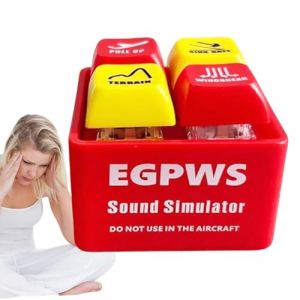 Porte-cl&eacute;s Simulateur D'avion, Pilot And Crew Alert Keychain Egps Warning Sound Simulator, Porte cles Pilote Avion, Avec Led, Bouton De S&eacute;curit&eacute; Du Cockpit D'aviation, Kesechains D'alerte D'avion (anqingyingcheo, neuf)