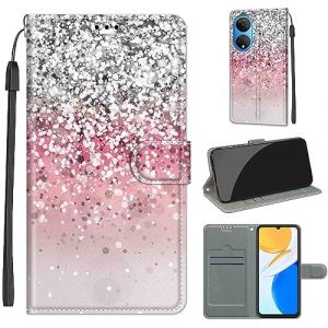 SIENIANLINE Coque pour Honor X7, Coque Honor Play 30 Plus,Etui Protection Housse Premium en Cuir de Portefeuille en Cuir Fermeture Magn&eacute;tique Flip Case pour Honor X7 / Honor Play 30 Plus (DIKAS, neuf)