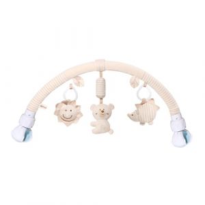 Sharplace Arche de Poussette pour bébé, Jouet Mobile pour bébé, développement précoce, Clip sur Arche Mobile, Accessoire de Berceau Souple, Jouet de siège pour, Ours (RT Technology, neuf)