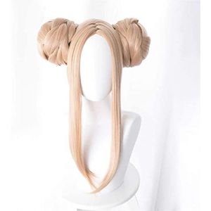 Fate/Grand ordre (Maillot de bain Abigail Williamams) Anime Cosplay Rose Perruques Net de Rose 100% Résistant à la température High Température Résistante Gold Long Two Sac Sacs à cheveux Cheveux 18 (good stuff A, neuf)