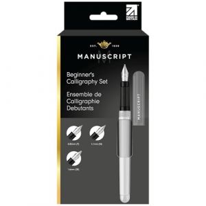 MANUSCRIPT Kit de calligraphie pour d&eacute;butants &ndash; Ensemble complet de calligraphie pour d&eacute;butants avec stylo-plume, pointes italiques, encre noire et convertisseur, stylos de calligraphie pour &eacute;crire (OMGHC., neuf)