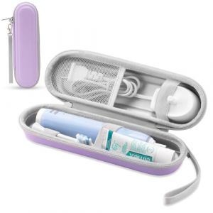 TYSORETY &Eacute;tui de voyage pour brosse &agrave; dents &eacute;lectrique Oral-B/Oral-B Pro/Phlips Sonicare, &eacute;tui de voyage rigide portable, Violet, &Eacute;tui de voyage rigide (TENGYANG, neuf)