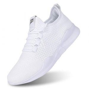 Baskets et Chaussures de Sport sans Lacets Blanche Homme Tennis Légères et Confortables Running Garcon 39 (ZANJIE SHOE, neuf)