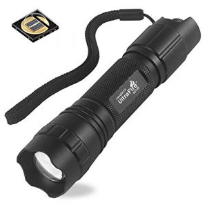 Ultrafire 501IR Lampe torche infrarouge avec zoom en continu à intensité variable mode unique étanche tactique pour la chasse avec vision nocturne 940 nm 5 W (ULTRAFIRE, neuf)