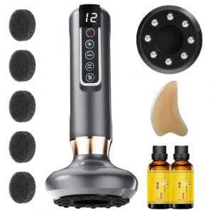 Masseur Anti Cellulite,Appareil Anti- Cellulite 2025,Ventouse Anti Cellulite Electrique,Ventouses De Massage Contre La Cellulité,Masseur De Graisse À 12 Niveaux Pour L'abdomen Les Cuisses (Gris) (mayshy, neuf)