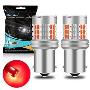 UPXSXT 2Pcs 1156 BA15S P21W ampoule feu de stop rouge, 12-24V 3020 30SMD 800LM ampoule led Super lumineux Étanche Convient Feu arrière de brouillard, feu de position arrière (MaiMiao store, neuf)