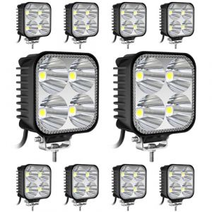antom Phare de Travail LED，2.8 Pouces Mini 68W 12V 24V Lampe-Deux mod&egrave;les IP67 Spot Barre LED Feux Antibrouillard LED pour Offroad Voiture camions SUV 4x4 Tracteur, feu a (Antom  EU, neuf)