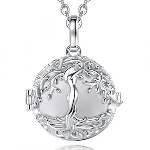 CELESTIA Collier Bola de Grossesse Argent Pendentif Arbre de la Vie avec Mélodie Douce Grelot Musical pour Femmes Enceinte Future Maman (CELESTIA, neuf)