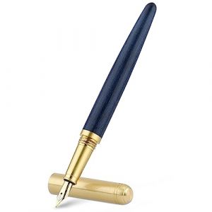 Cobee® Stylos Plume en Bois, Stylo Plume en Bois Fabriqué à la Main Stylo de Luxe Vintage 0,7 mm Stylo à Pointe Fine Stylo d'Affaires Écriture Lisse pour Journaling Calligraphie Cadeau Fournitures (D) (Liige, neuf)