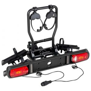 Favoto Porte-Vélos de Voiture sur Attelage - Pliable pour 2 Vélos 20-29 Pouces Route VTT pour Accès au Coffre Antivol Noir (AUTOMANN, neuf)