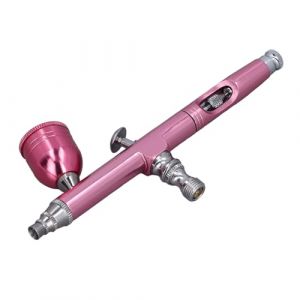 Sahgsa Nail Art Airbrush Airbrush Pistolet Rose Buses de 0,3 mm de diam&egrave;tre Pistolet &agrave; peinture Portable pour Outils de Nail Art (Urbyshop, neuf)