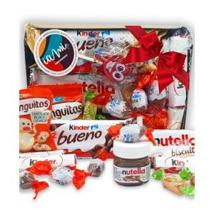 Super Plateau Chocolat Kinder - Conguitos. +15 unit&eacute;s. Le Cadeau pour Communions, Mariages, Bapt&ecirc;mes, Anniversaires. Pack de Chocolats Kinder - Conguitos - Kinder Bueno [IAMI] (Distribuciones Plasencia, neuf)