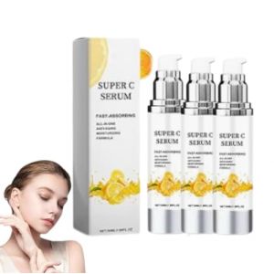 Sérum super vitamine C pour peaux matures, sérum super C, sérum bio vitamine C pour le visage, sérum visage anti-âge, sérum visage au collagène, sérum anti-âge pour hydrater (3pcs) (wrgws, neuf)