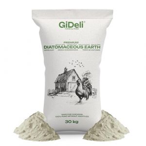 GiDeli Terre de diatom&eacute;e pour poulets - Poudre pure non calcin&eacute;e contre l'acarien rouge - 30 kg (Posh Sp. z o.o., neuf)