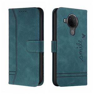 Bravoday Coque pour Nokia 3.4/5.4, Etui Cuir avec Magnetique, Flip Pochette Housse pour Nokia 3.4/5.4 Protection, Vert (Bravoday, neuf)