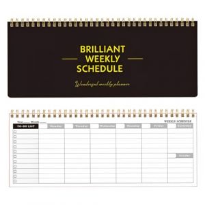 1 exemplaire Planner hebdomadaire de table Spiral&eacute;, Planning hebdomadaire de bureau, Planner pour travail, &eacute;tude ou organisation familiale, Pour planifier et organiser (Behaodian Store, neuf)