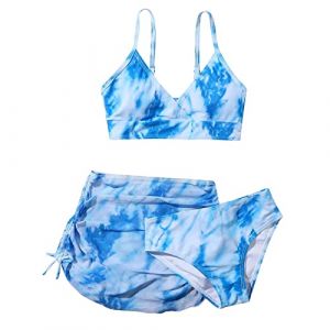 Maillot Adolescente Maillot De Bain Deux Pièces Maillot De Bain Ronde Maillot De Bain 14 Ans Maillot De Bain Maillots Deux Pièces Ensemble 3 Pièces Maillot De Bain Maillot (PINTUTU SEXY, neuf)